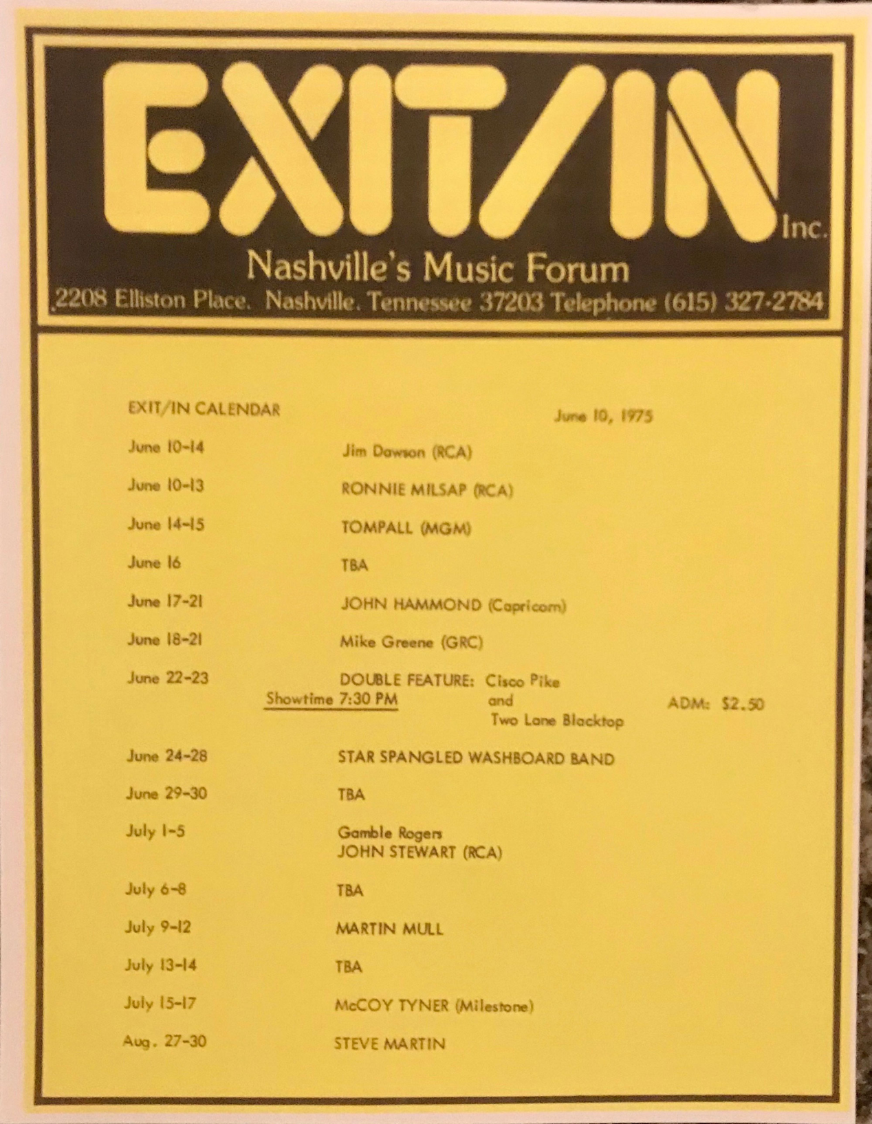 Where Happiness Reigned: Exit/In’s 1970s Heyday